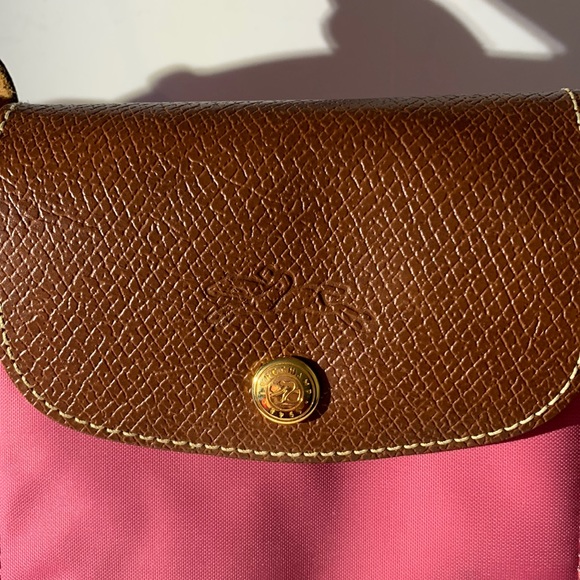 ⚡️Longchamp Pink Medium Le Pilage Tote Bag Business Casual Purse Preppy Satchel - Picture 3 of 12